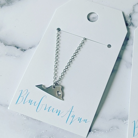 boutique Jewelry - NEW Silver Virginia State Heart Necklace